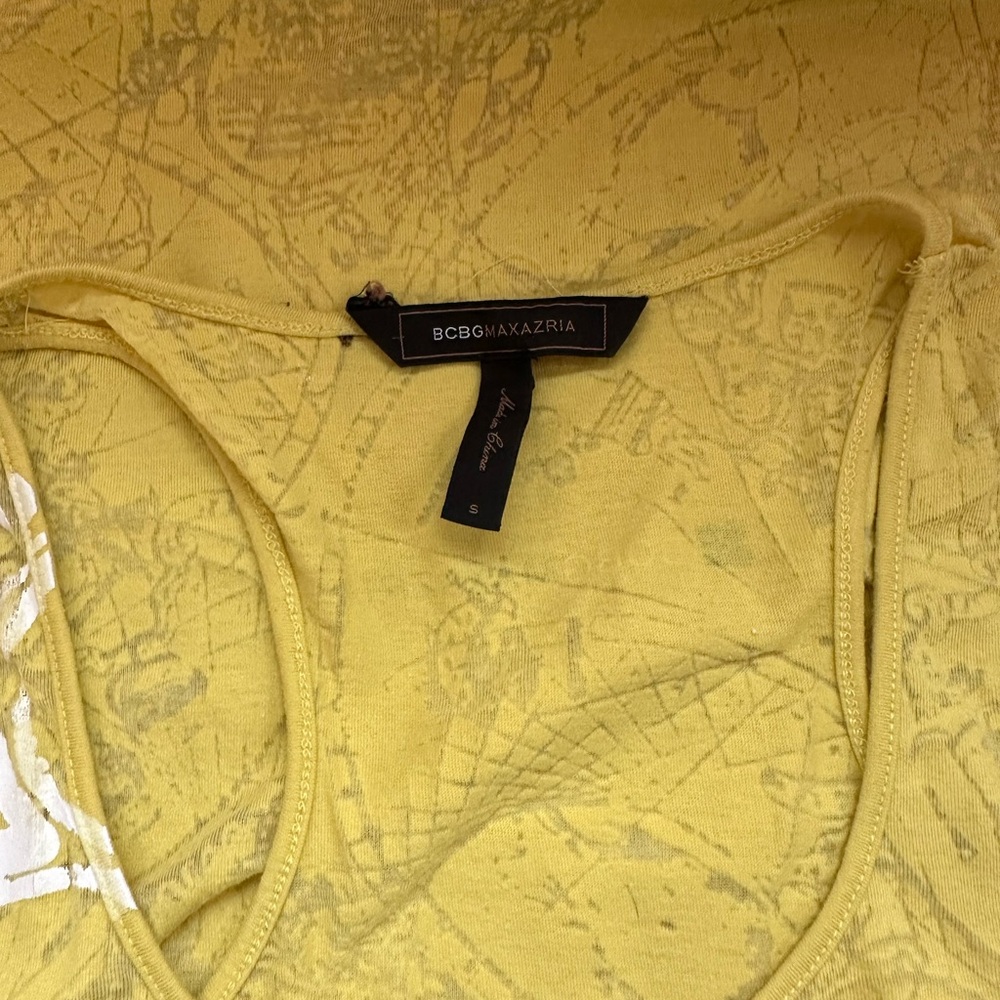 BCBGMaxAzria Yellow Racerback Tank S - Picture 4 of 6